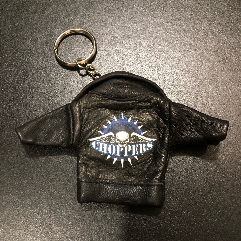 Vintage leather keychain